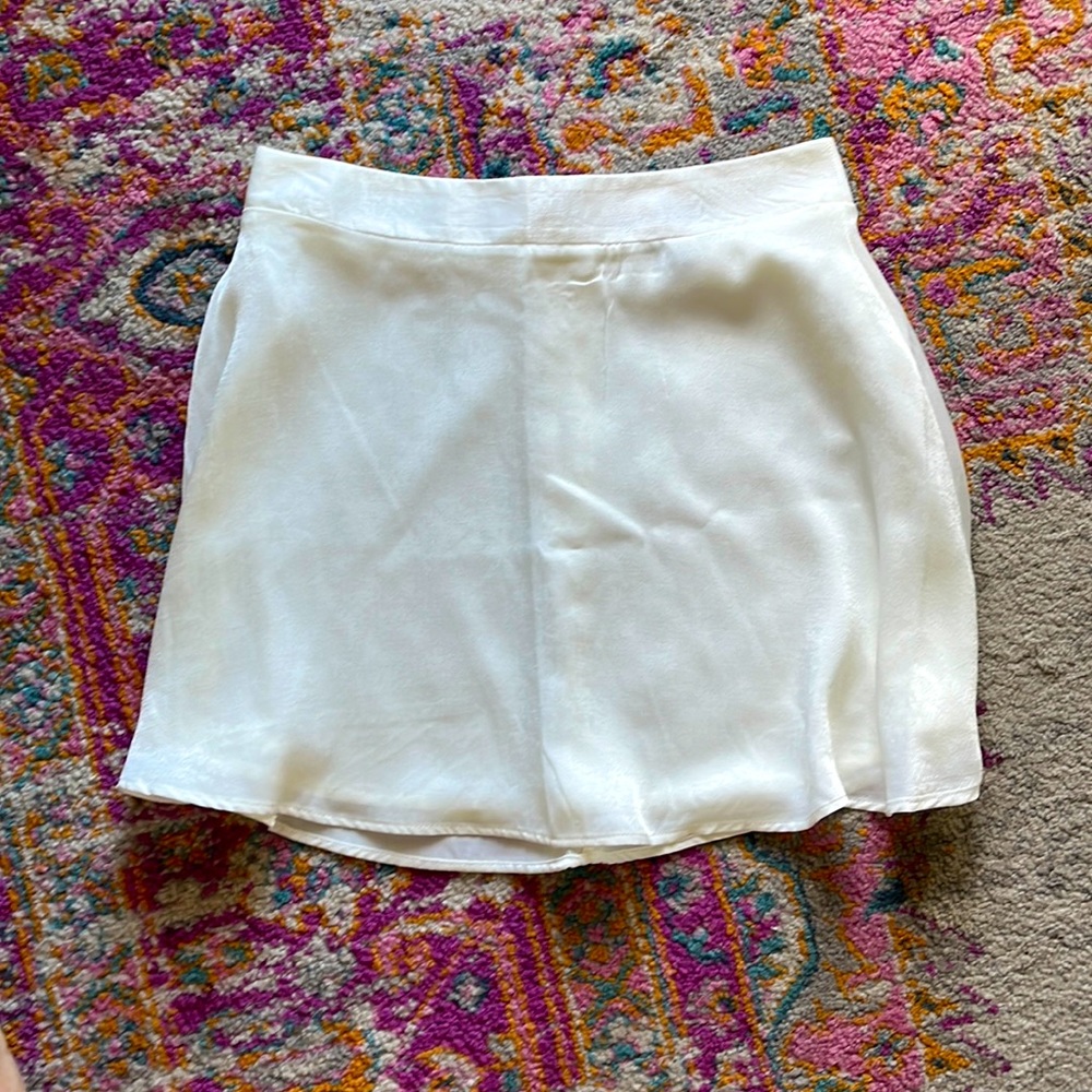 Silk mini skirt
